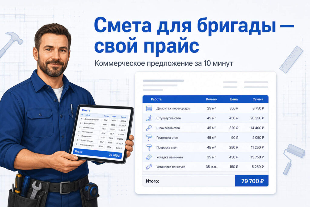смета для бригады онлайн
